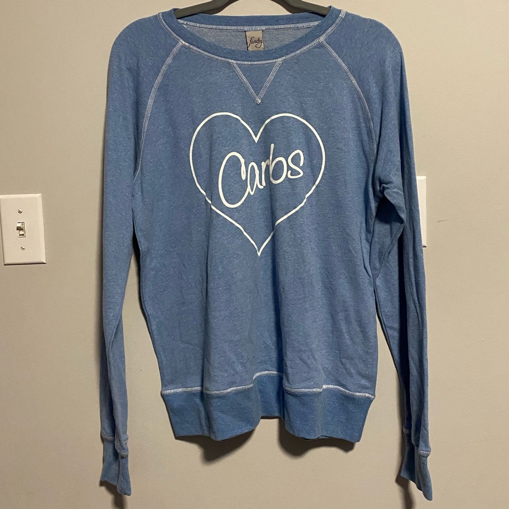 FUNDY Graphic Apparel Blue love Carbs SWEATSHIRT